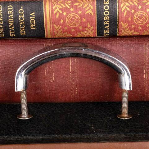 #27138 Vintage Chrome Furniture Drawer Handle Pull image 6