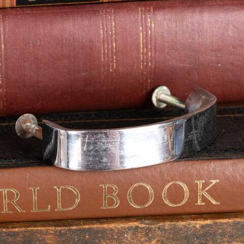 #27138 Vintage Chrome Furniture Drawer Handle Pull image 3