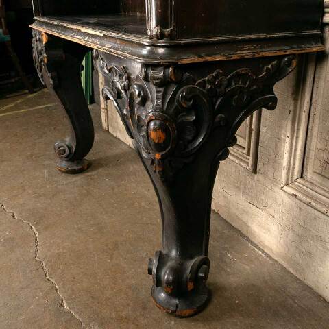 #27308 Antique Bookcase with Carved Piano Legs image 8