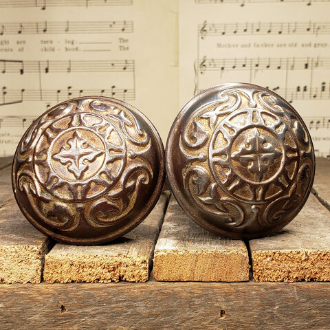 #27351 Antique Penn Magnolia Door Hardware Set image 4