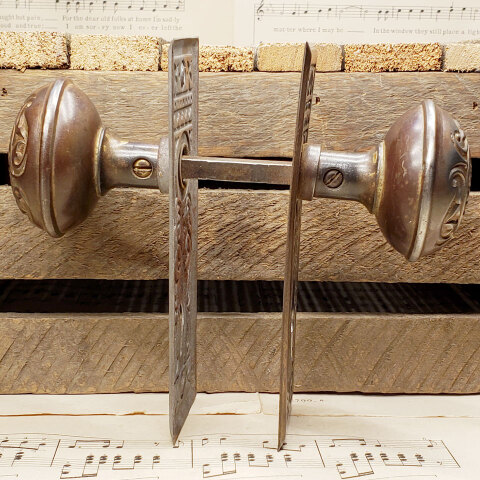 #27351 Antique Penn Magnolia Door Hardware Set image 6