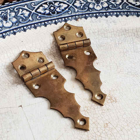 #27428 Brass Cabinet Hinges image 3