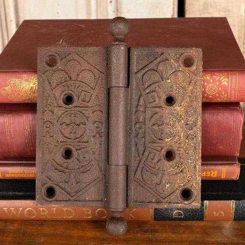 #27455 5" Antique Cast Iron Door Hinge Hardware image 2