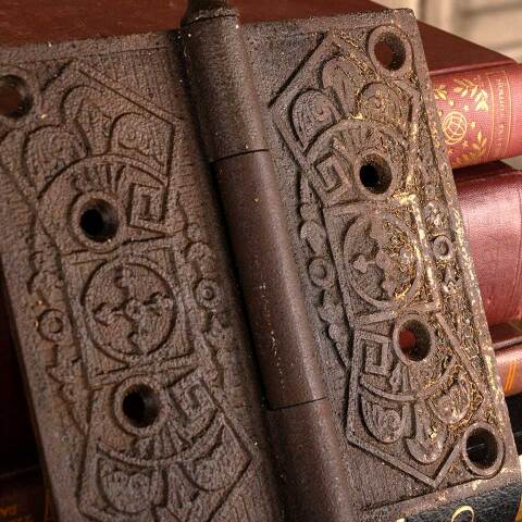 #27455 5" Antique Cast Iron Door Hinge Hardware image 4