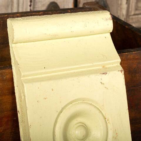 #27856 Antique Painted Wood Rosette Trim Block image 2