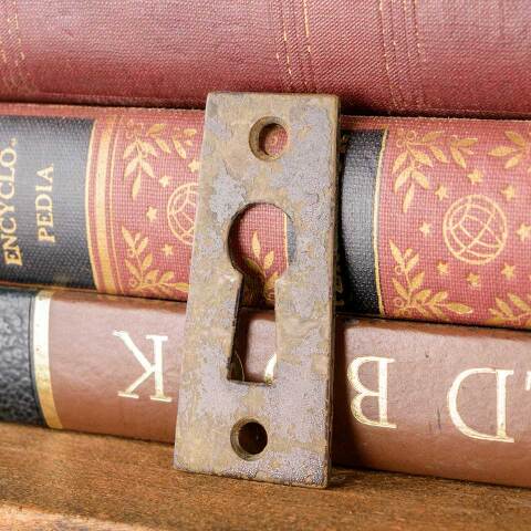 #28308 Antique Brass Door Keyhole Escutcheon image 2