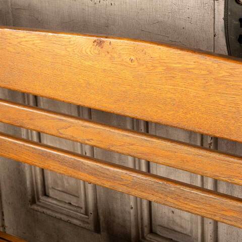 #28692 Solid Oak Wood Bench image 5