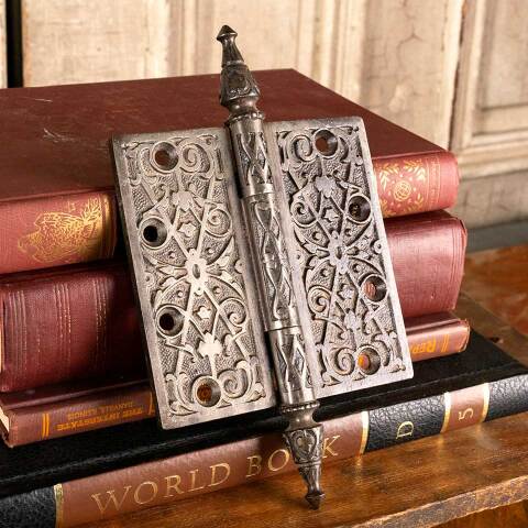 #29402 4 1/2" Antique Cast Iron Door Hinge Hardware image 3