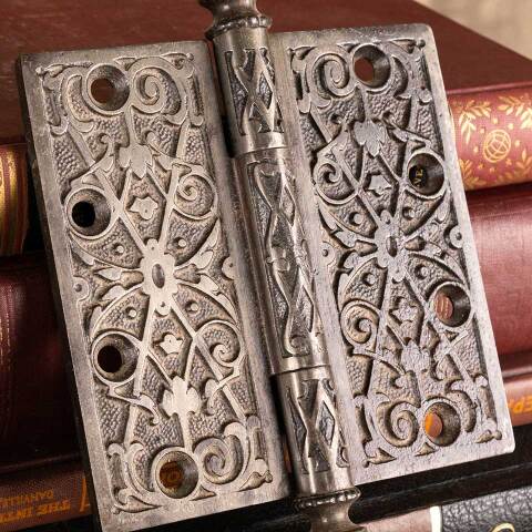 #29402 4 1/2" Antique Cast Iron Door Hinge Hardware image 4