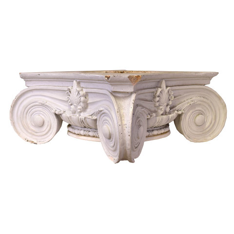 #29918 Salvaged Vintage Plaster Ionic Column Capital image 2