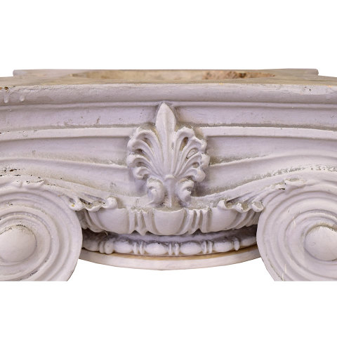 #29918 Salvaged Vintage Plaster Ionic Column Capital image 3