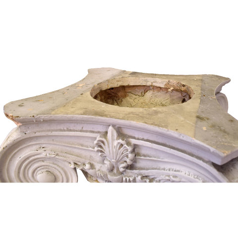 #29918 Salvaged Vintage Plaster Ionic Column Capital image 4
