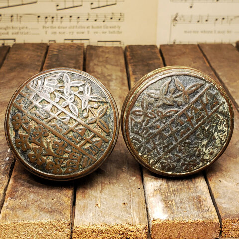 #29925 Antique Corbin Flower Pots Doorknobs image 5