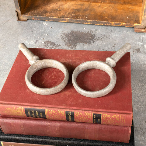 #30120 Pair of Salvaged Boat Oar Locks image 4