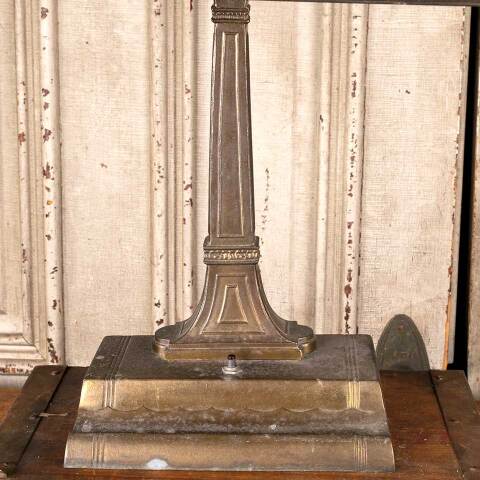 #30158 Antique Banker's Library Desk Brass Lamp image 3