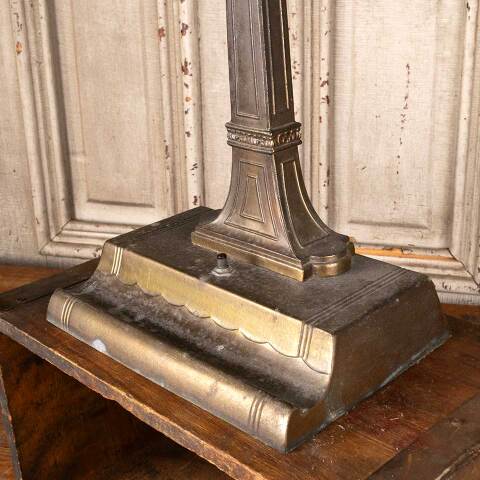 #30158 Antique Banker's Library Desk Brass Lamp image 6