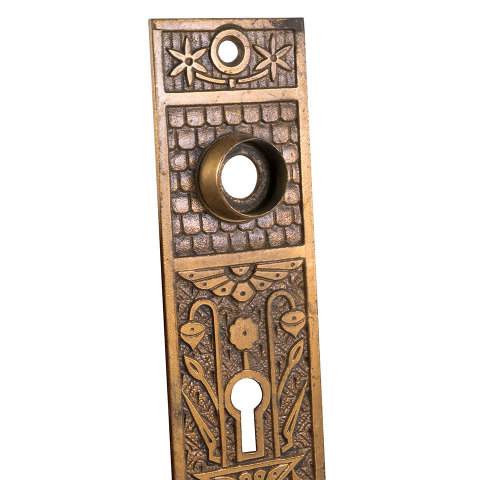 #30431 Antique Brass Doorknob Backplate image 2