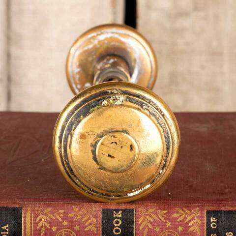 #30613 Salvaged Antique Solid Brass Doorknobs image 3