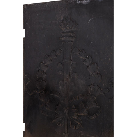#30678 Antique Cast Iron Fireplace Fireback Panel image 2