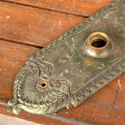 #30944 Antique Lockwood Entry Door Backplate image 5