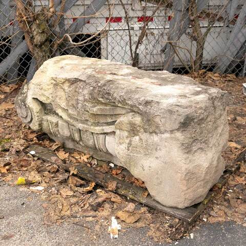 #3104 Salvaged Carved Stone Architectural Ornament image 2