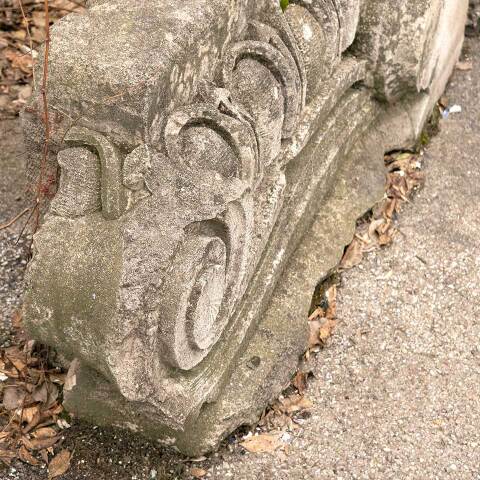 #3106 Salvaged Carved Stone Architectural Ornament image 4