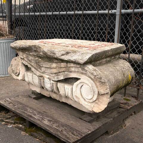 #3107 Salvaged Carved Stone Architectural Ornament image 2