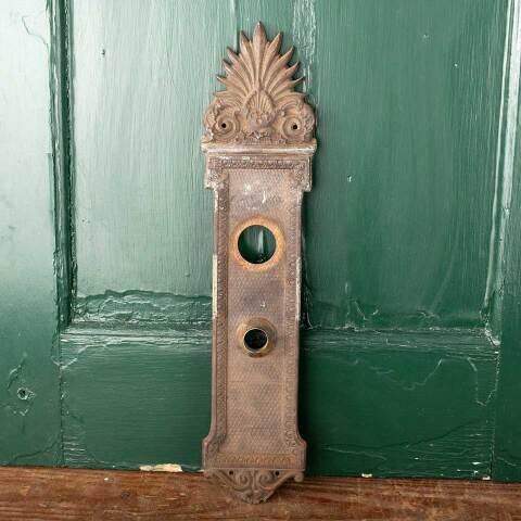 #31757 Antique Ohio Statehouse Doorknob Backplate image 7