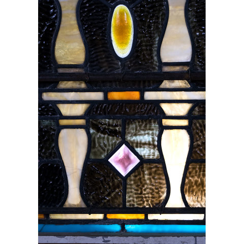 #31832 Antique Stained Glass Window image 8