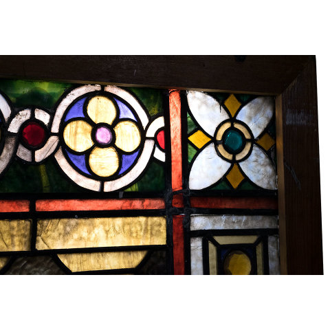 #31832 Antique Stained Glass Window image 2