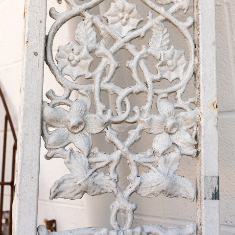 #31962 Ornate Salvaged Cast Iron Porch Post image 2