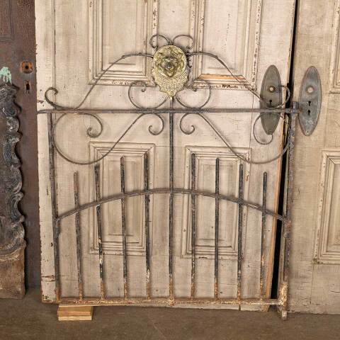 #32367 Antique Lion Head Wrought Iron Garden Gate image 4