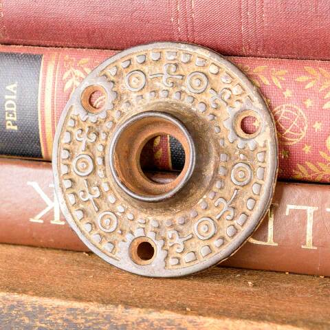 #32838 Antique Cast Iron Doorknob Rosette Hardware image 5