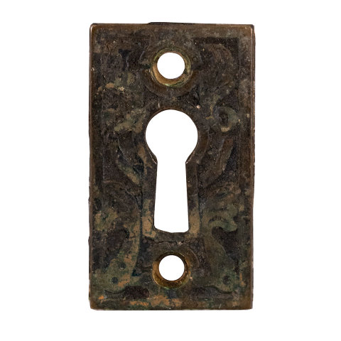 #32848 Antique Brass Keyhole Escutcheon image 2