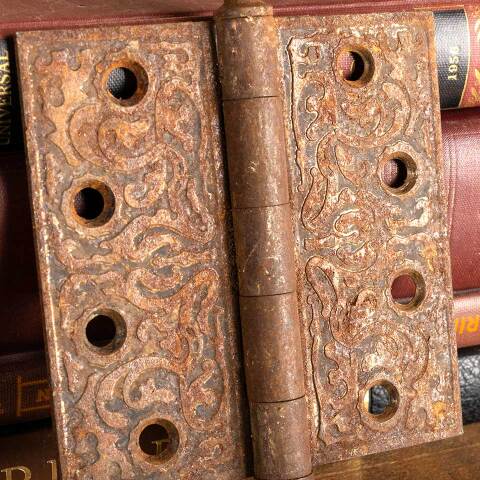 #32986 4" Antique Cast Iron Door Hinge Hardware image 5