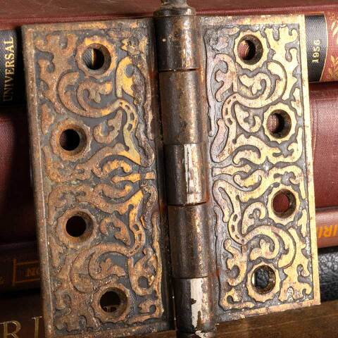 #32986 4" Antique Cast Iron Door Hinge Hardware image 2