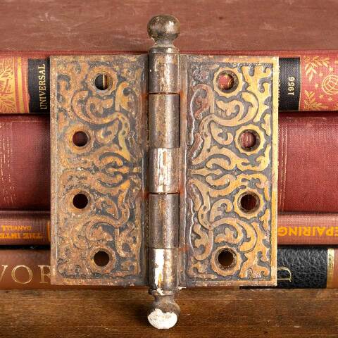 #32986 4" Antique Cast Iron Door Hinge Hardware image 3