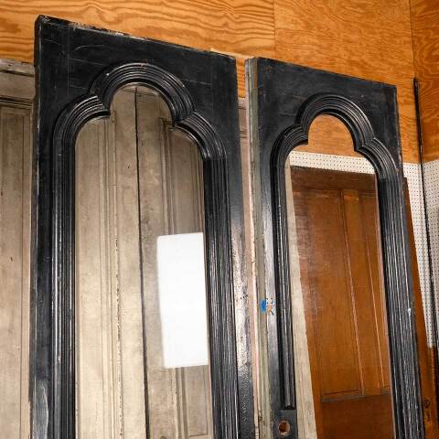 #33101 53x96 Antique Victorian Wood Entry Doors image 2