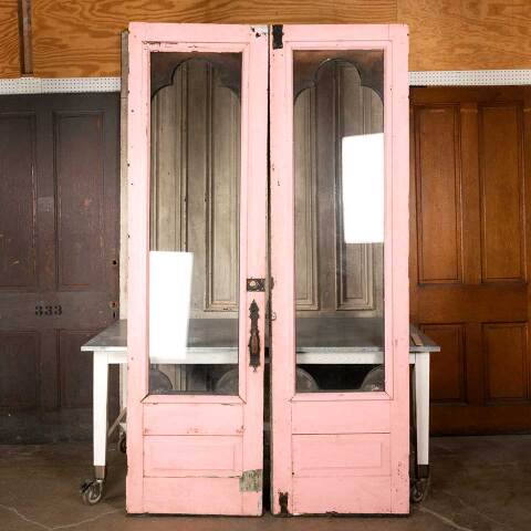 #33101 53x96 Antique Victorian Wood Entry Doors image 5