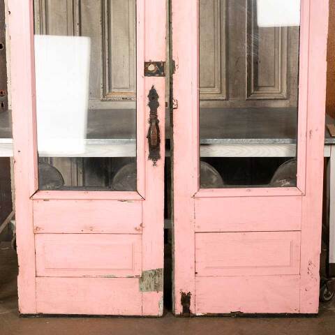 #33101 53x96 Antique Victorian Wood Entry Doors image 7