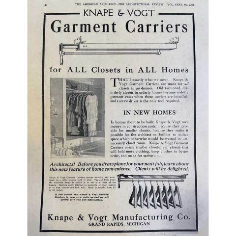 #33212 Antique Knape & Vogt Garment Carrier Arm image 5