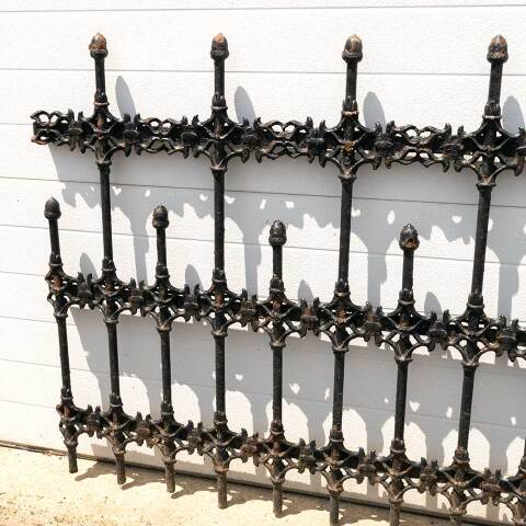 #33917 Salvaged Antique Cast Iron Garden Fence image 2
