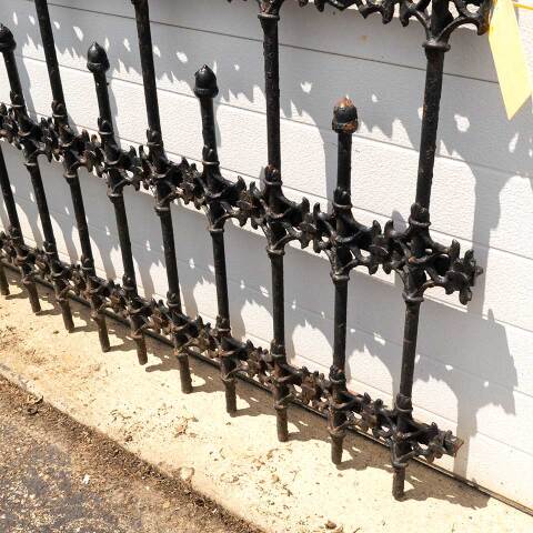 #33917 Salvaged Antique Cast Iron Garden Fence image 4