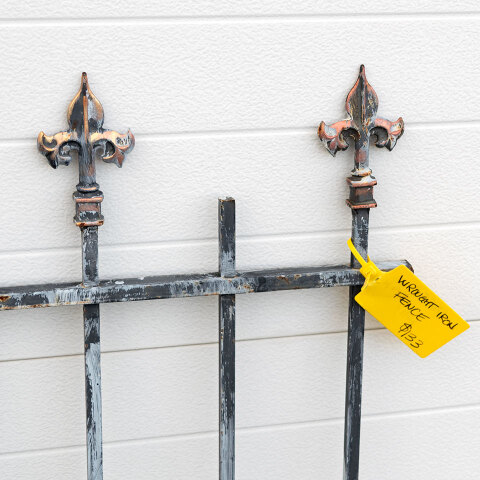 #33918 Salvaged Vintage Wrought Iron Fence Section image 6