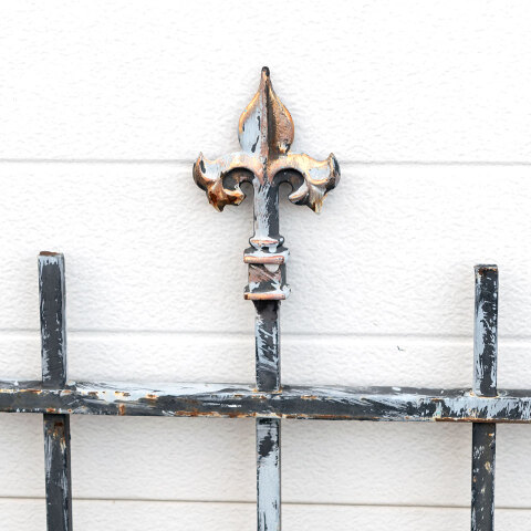 #33918 Salvaged Vintage Wrought Iron Fence Section image 7