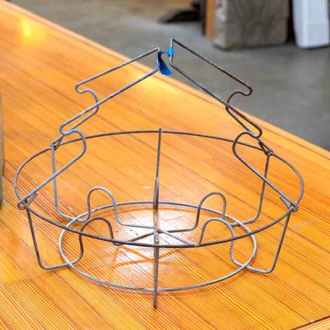 #34012 Antique Metal Wire Mason Jar Canning Caddy image 2