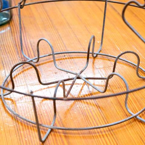 #34012 Antique Metal Wire Mason Jar Canning Caddy image 3