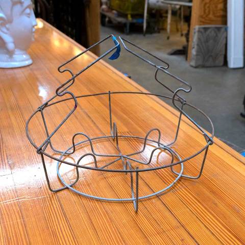 #34012 Antique Metal Wire Mason Jar Canning Caddy image 4