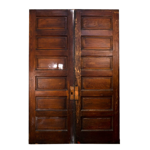 #34476 61x91 Salvaged Oak Pocket Doors image 4