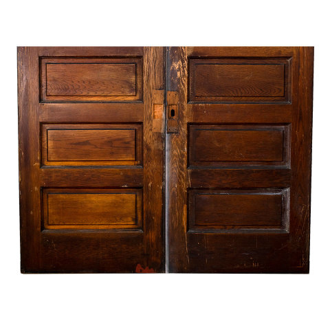#34476 61x91 Salvaged Oak Pocket Doors image 3